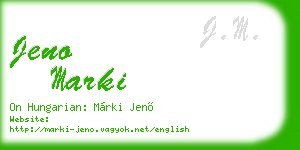 jeno marki business card